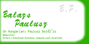 balazs paulusz business card